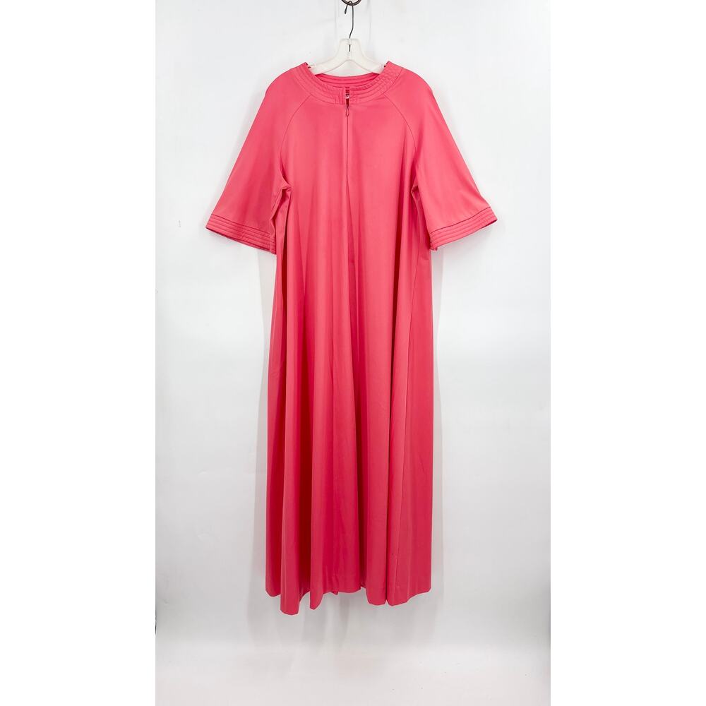 Vintage Vanity Fair Housedress House Dress Robe L Large Coral Orange Salmon USA